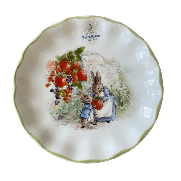 Beatrix Potter Peter Rabbit and Mother Strawberry 8” Salad Plates Set of 4 NEW - Picture 10 of 12